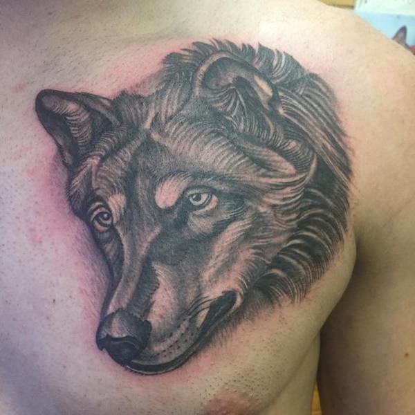Meaningfull wolf tattoo design, idea 35