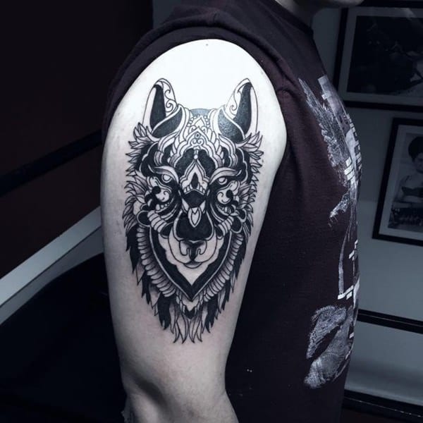 Meaningfull wolf tattoo design, idea 38