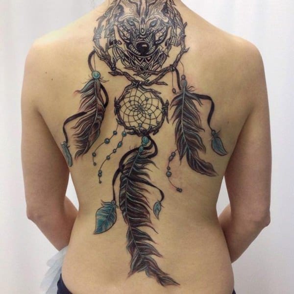 Meaningfull wolf tattoo design, idea 39
