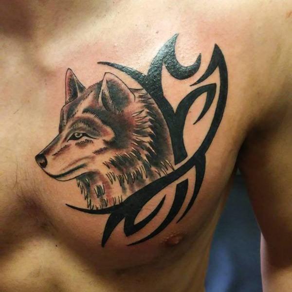 Meaningfull wolf tattoo design, idea 22
