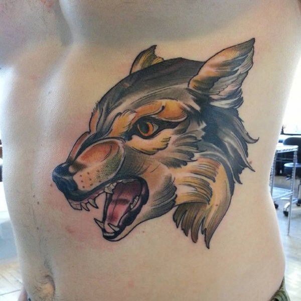 Meaningfull wolf tattoo design, idea 44