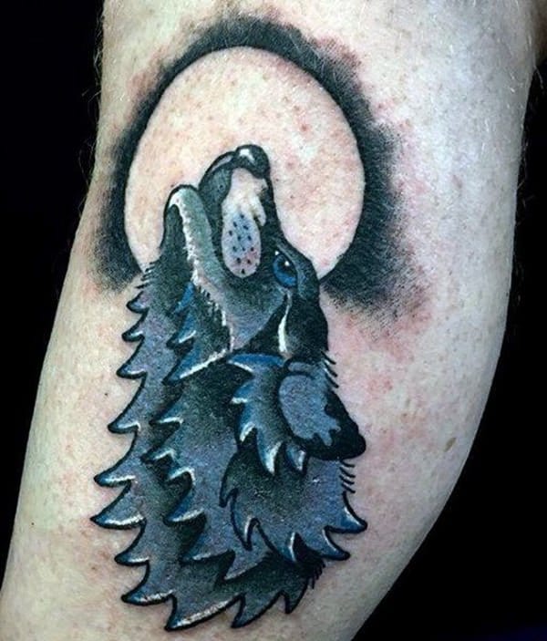 Meaningfull wolf tattoo design, idea 49