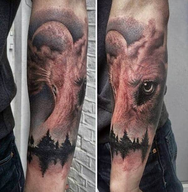 Meaningfull wolf tattoo design, idea 54