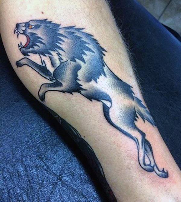 Meaningfull wolf tattoo design, idea 55