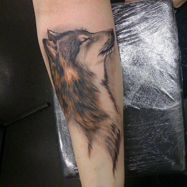 Meaningfull wolf tattoo design, idea 89