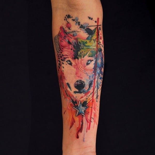 Meaningfull wolf tattoo design, idea 90