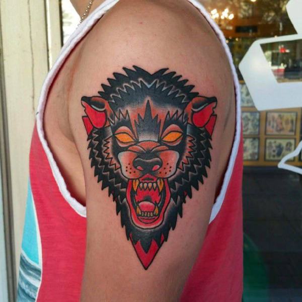 Meaningfull wolf tattoo design, idea 91