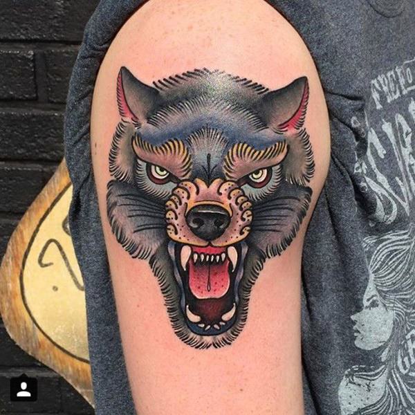 Meaningfull wolf tattoo design, idea 94