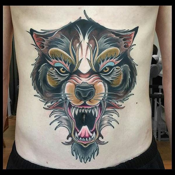 Meaningfull wolf tattoo design, idea 61