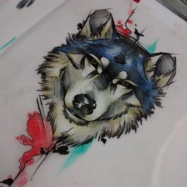 Meaningfull wolf tattoo design, idea 29