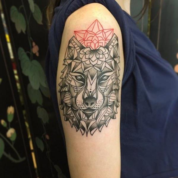 Meaningfull wolf tattoo design, idea 66
