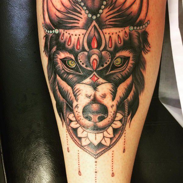 Meaningfull wolf tattoo design, idea 69