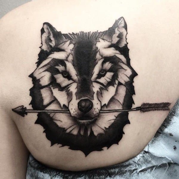 Meaningfull wolf tattoo design, idea 70