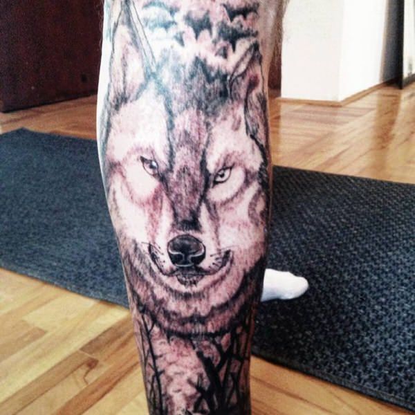 Meaningfull wolf tattoo design, idea 72