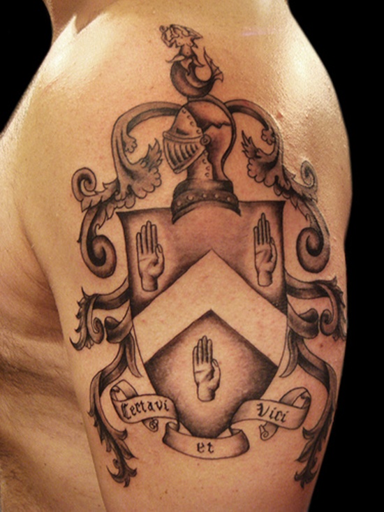 Shield tattoo design, idea 2