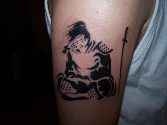 Samurai tattoo design, idea 8