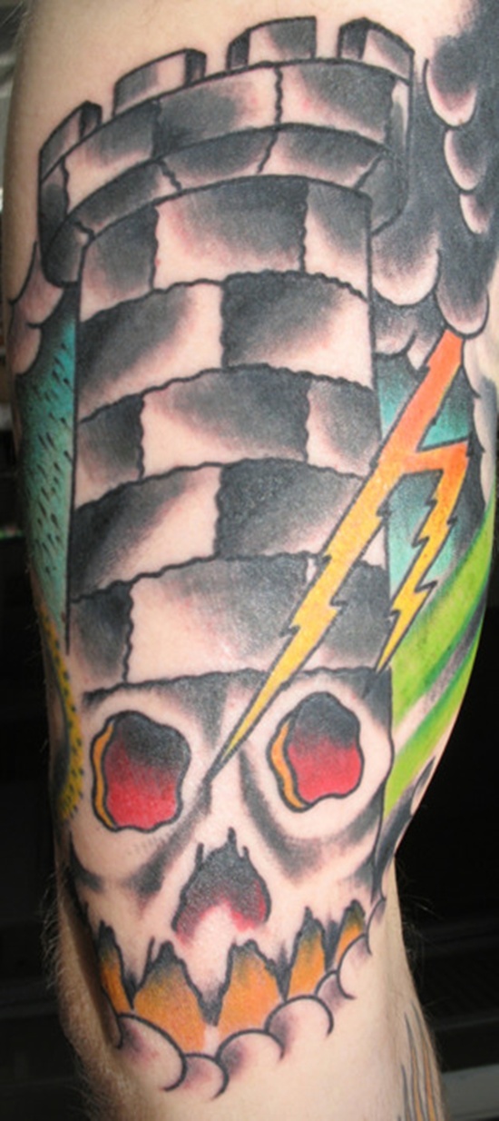 Lightning tattoo design, idea 17