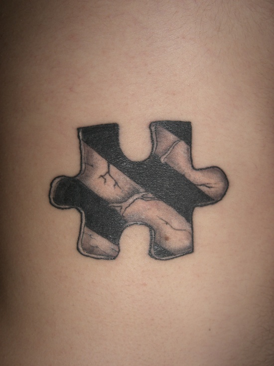 Puzzle tattoo design, idea 3
