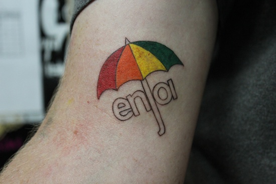 Umbrella tattoo design, idea 13