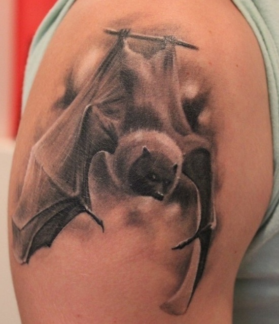 Bat tattoo design, idea 11