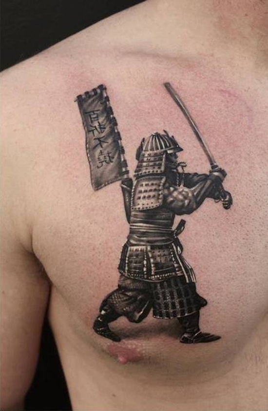 Samurai tattoo design, idea 6