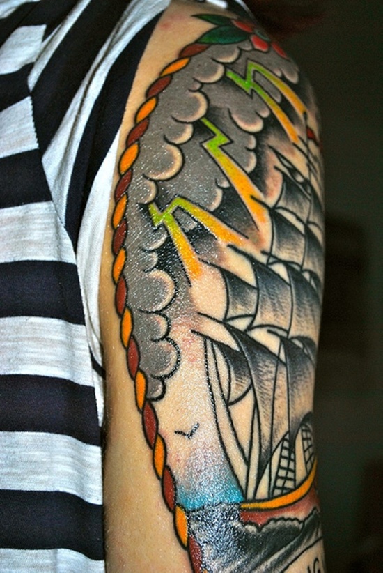 Lightning tattoo design, idea 10