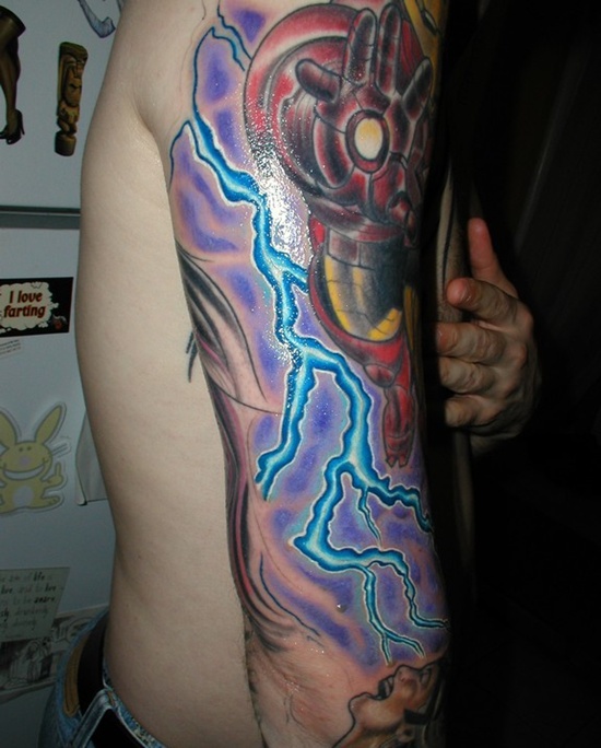 Lightning tattoo design, idea 18