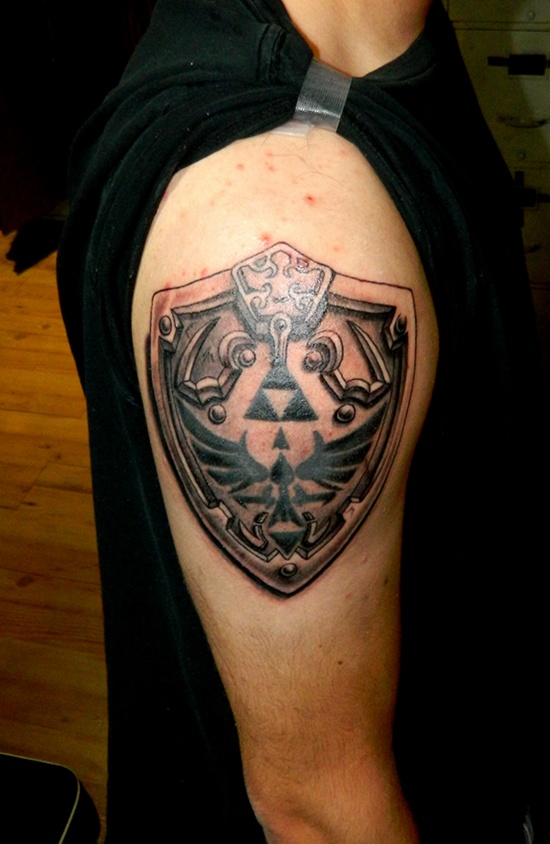 Shield tattoo design, idea 4