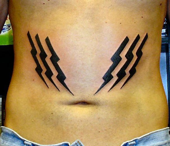 Lightning tattoo design, idea 19