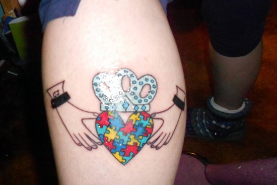 Puzzle tattoo design, idea 7