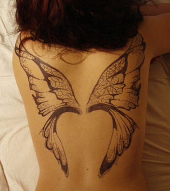 Wings tattoo design, idea 4