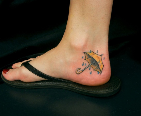 Umbrella tattoo design, idea 6