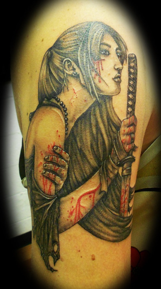 Samurai tattoo design, idea 3