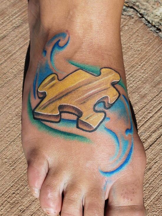 Puzzle tattoo design, idea 2