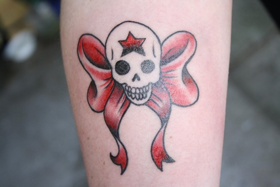 Ribbon tattoos design, idea 3