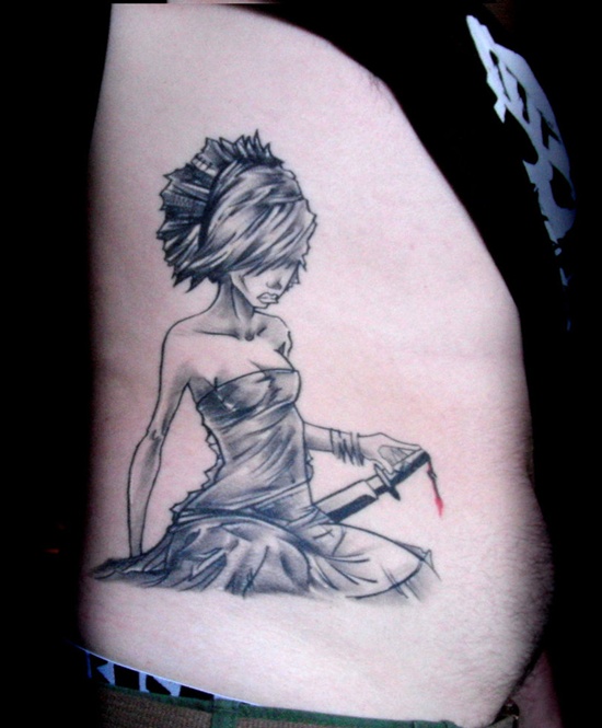 Samurai tattoo design, idea 5