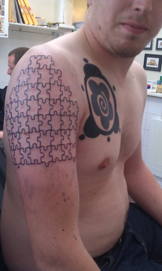 Puzzle tattoo design, idea 16