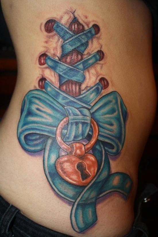 Ribbon tattoos design, idea 16