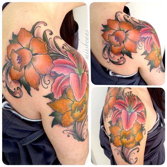 Daffodil tattoo design, idea 19