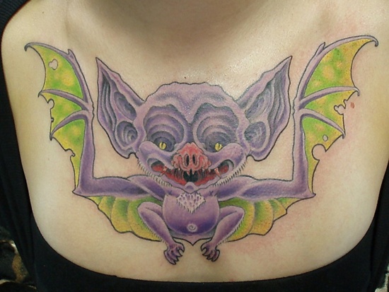 Bat tattoo design, idea 15