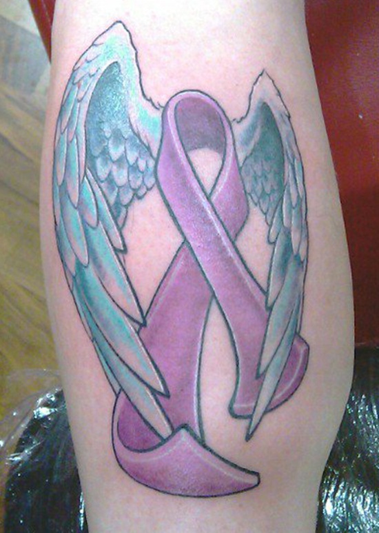 Ribbon tattoos design, idea 17