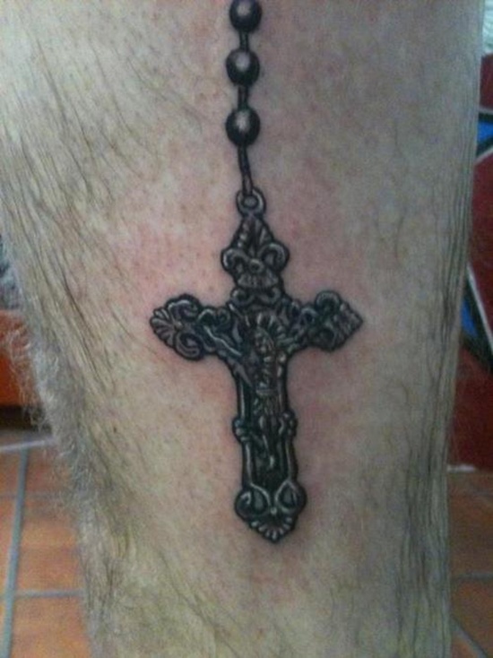 Crucifix tattoo design, idea 16