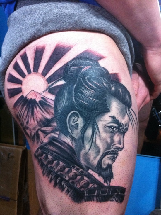 Samurai tattoo design, idea 4