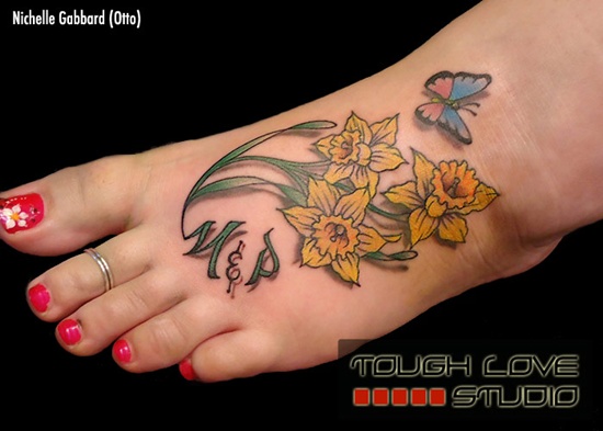 Daffodil tattoo design, idea 20