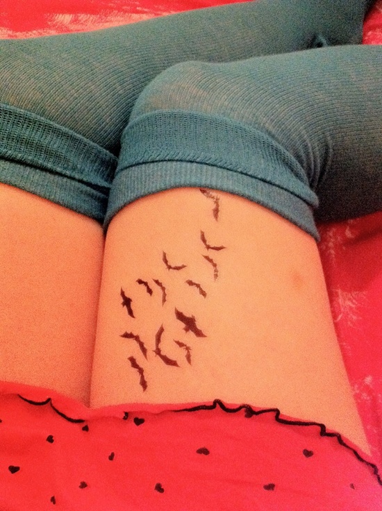 Bat tattoo design, idea 4