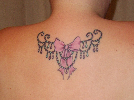 Ribbon tattoos design, idea 19