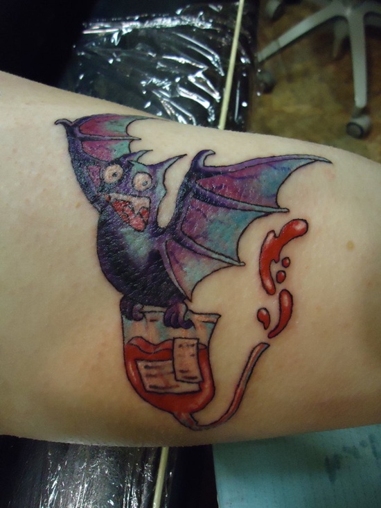 Bat tattoo design, idea 16