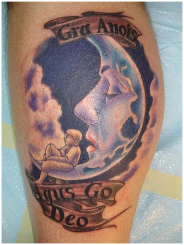 Moon tattoo design, idea 19