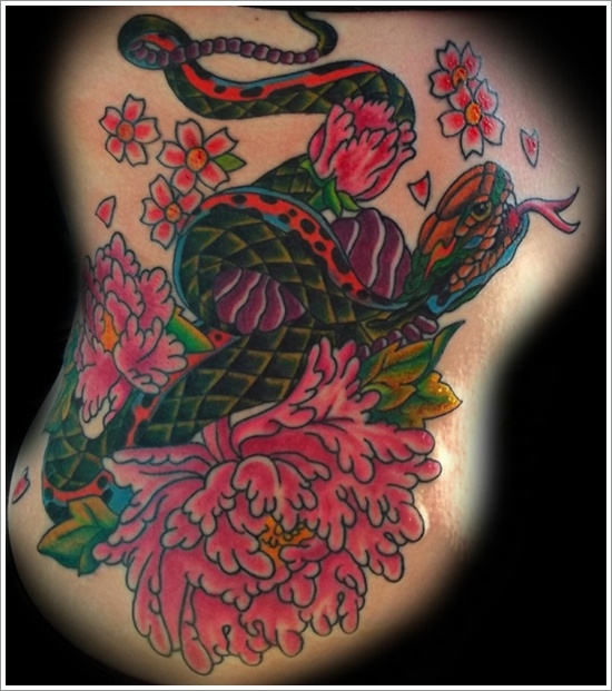 Peony tattoo design, idea 13