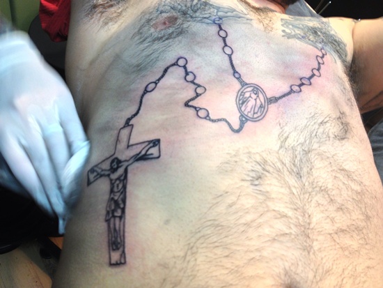 Crucifix tattoo design, idea 17